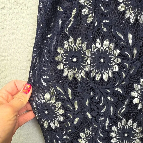 En Focus Studio Maxi Dress Womens 6 Floral Lace Mermaid Formal Prom Statement - Picture 8 of 16